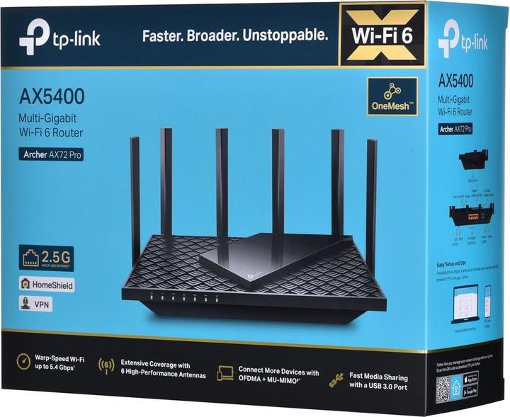 Productafbeelding TP-Link ARCHER AX72 PRO - Wi-Fi 6 router