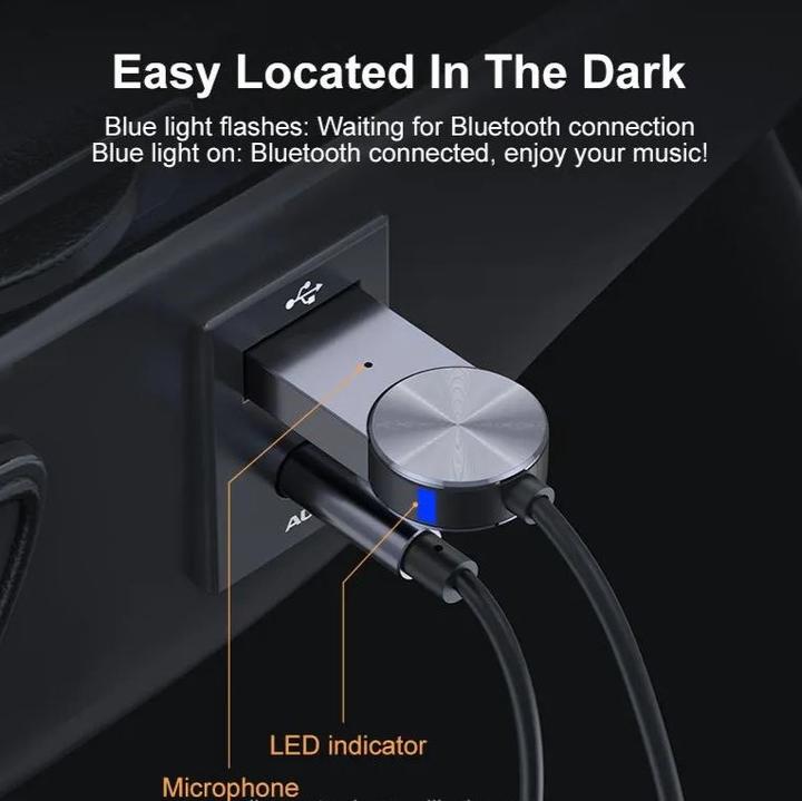 Produktbild PhoneLook Bluetooth Receiver Empfänger BT5.0 mit 3.5mm AUX und USB Anschluss aus