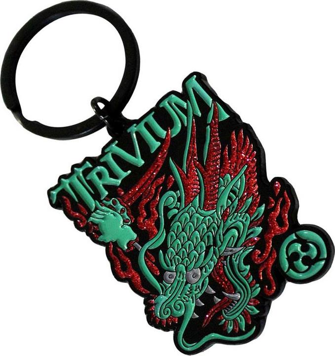 Actual product image Trivium Deadmen Dragon Head Keyring