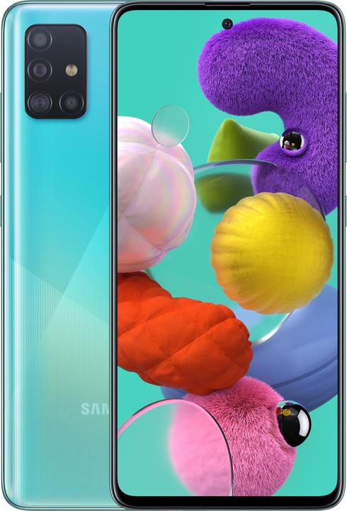 Samsung Galaxy A51 (128 GB, Prism Crush Blue, 6.50", Dual SIM + SD, 4G)