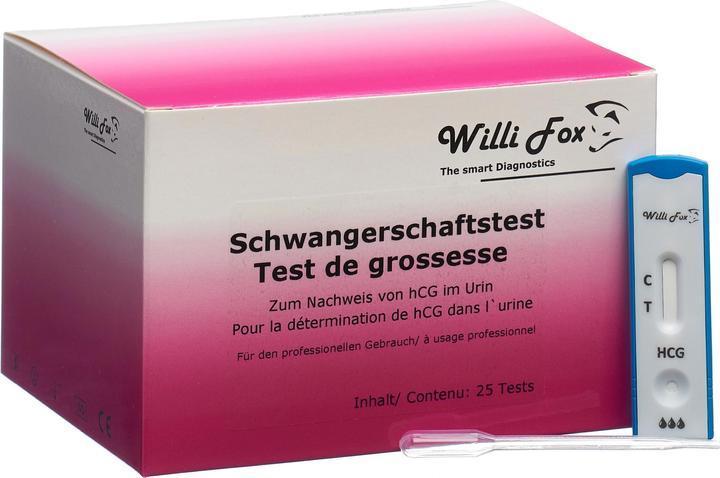 Produktbild Willi Fox Schwangerschaftstest Urin (25 Stk) (25 x)