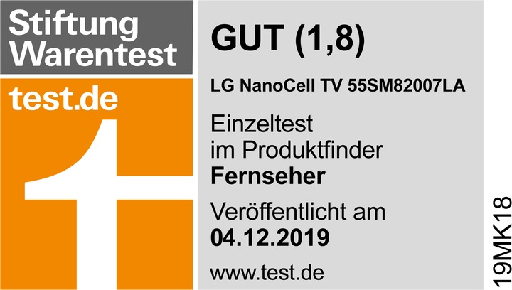 Produktbild LG 55SM82007LA (55", LCD, 4K, 2019)