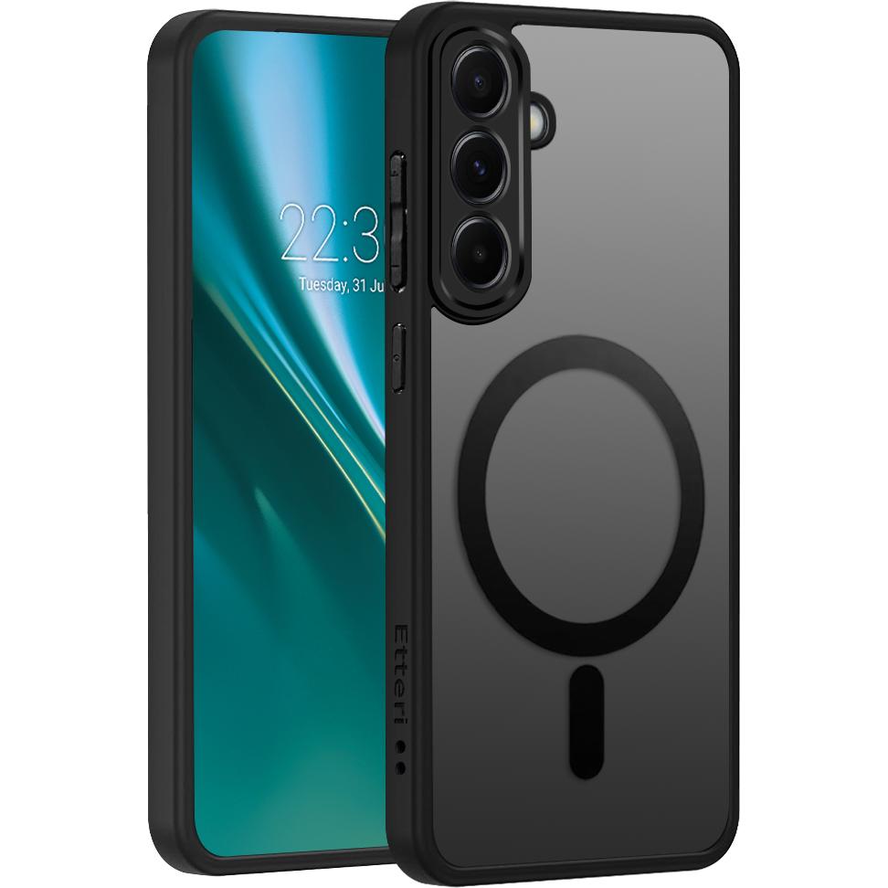 Etteri Matt Mag case for Samsung Galaxy S26 black (Samsung Galaxy S26), Cover smartphone, Nero
