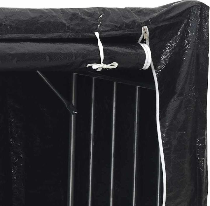 Productafbeelding vidaXL Brandhoutrek met regenhoes 100,5x40,5x110,5 cm Brandhoutrek