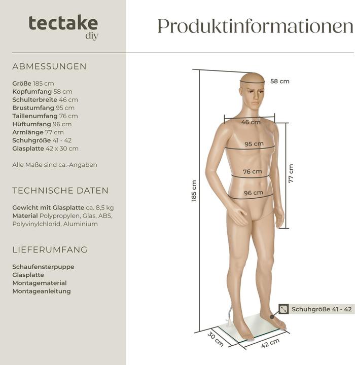 Image du produit tectake Mannequin de vitrine