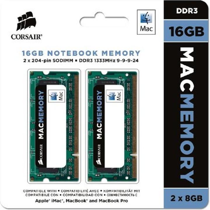 Actual product image Corsair Cmsa16gx3m2a1333c9 (2 x 8GB, 1333 MHz, DDR3-RAM, SO-DIMM)