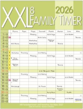 XXLFamilyTimer82026 (Hardcover, German, English)