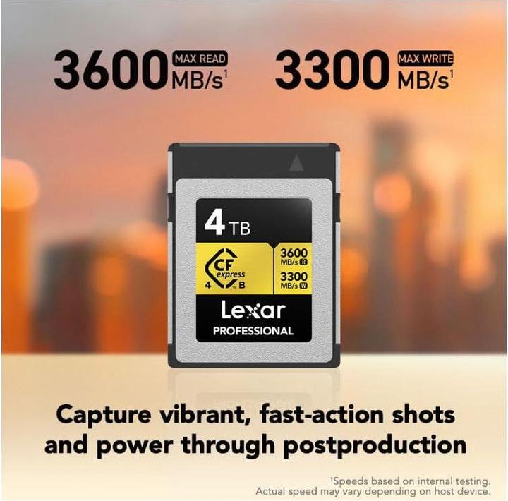 Actual product image Lexar Professional Gold 4.0 (4000 GB, CFexpress type B)