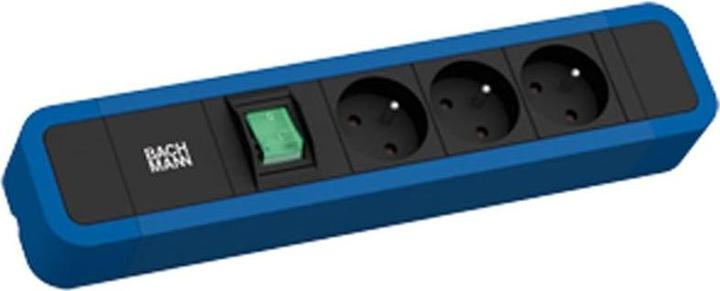 Actual product image Bachmann BACH socket strip (3x, CEE 7/3, CEE 7/5, 2 m)
