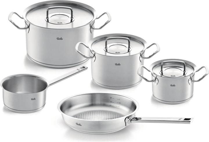 Fissler orig. Profi Collection 2 Set 5 tlg. (Bratpfanne, Kochtopf, Edelstahl, 24 x 33 cm)