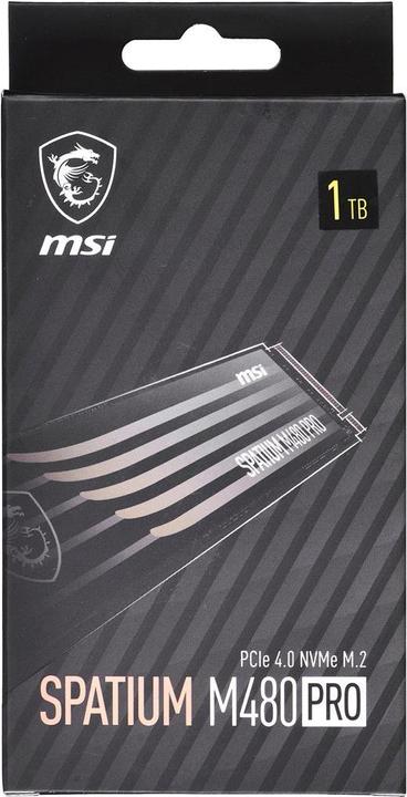 Actual product image MSI SPATIUM M480 PRO PCIE 4.0 NVME M.2 1TB (1000 GB, M.2 2280)