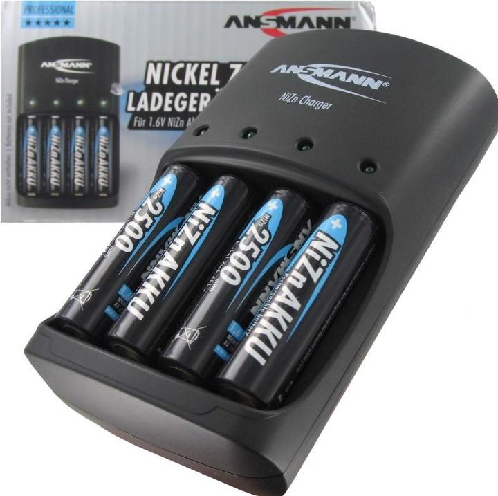 Produktbild Ansmann Schnell-Ladegerät für NiZn 1,6 Volt Akku (4 Stk., AA, Ladegerät inkl. Akku)