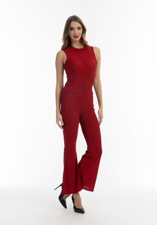 Faina Glamoureuze Glitzer-Body mit Kragen und enger Passform (XL)