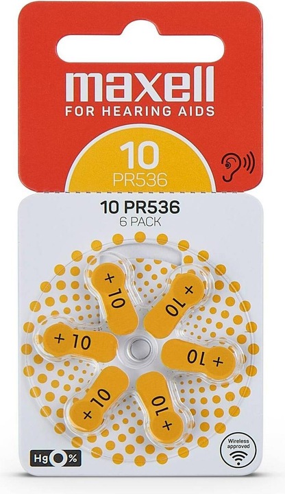 Produktbild Maxell Hörgerätebatterie PR536-10 (6 Stk., PR70)