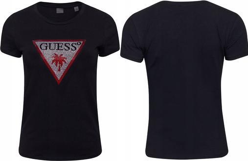 Guess Damen T-Shirt mit Dreieck-Strass (L)