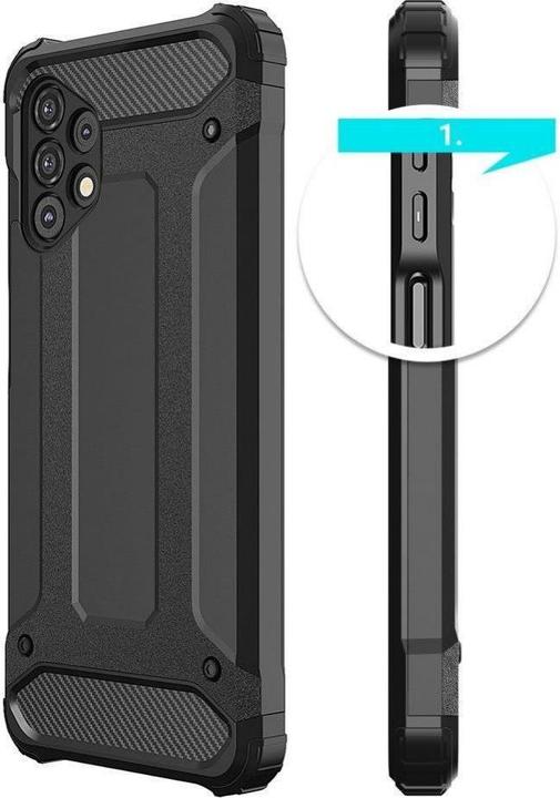 Produktbild Hurtel Hybrid Armor Case Tough Rugged Cover für Samsung Galaxy A73 blau (Samsung Galaxy A73 5G)