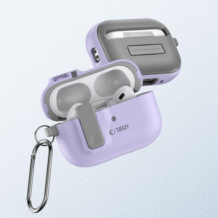 Produktbild Tech-Protect SLIM HOOK Apple AIRPODS PRO 1 / 2 LAVENDER (Kopfhörer Tasche)
