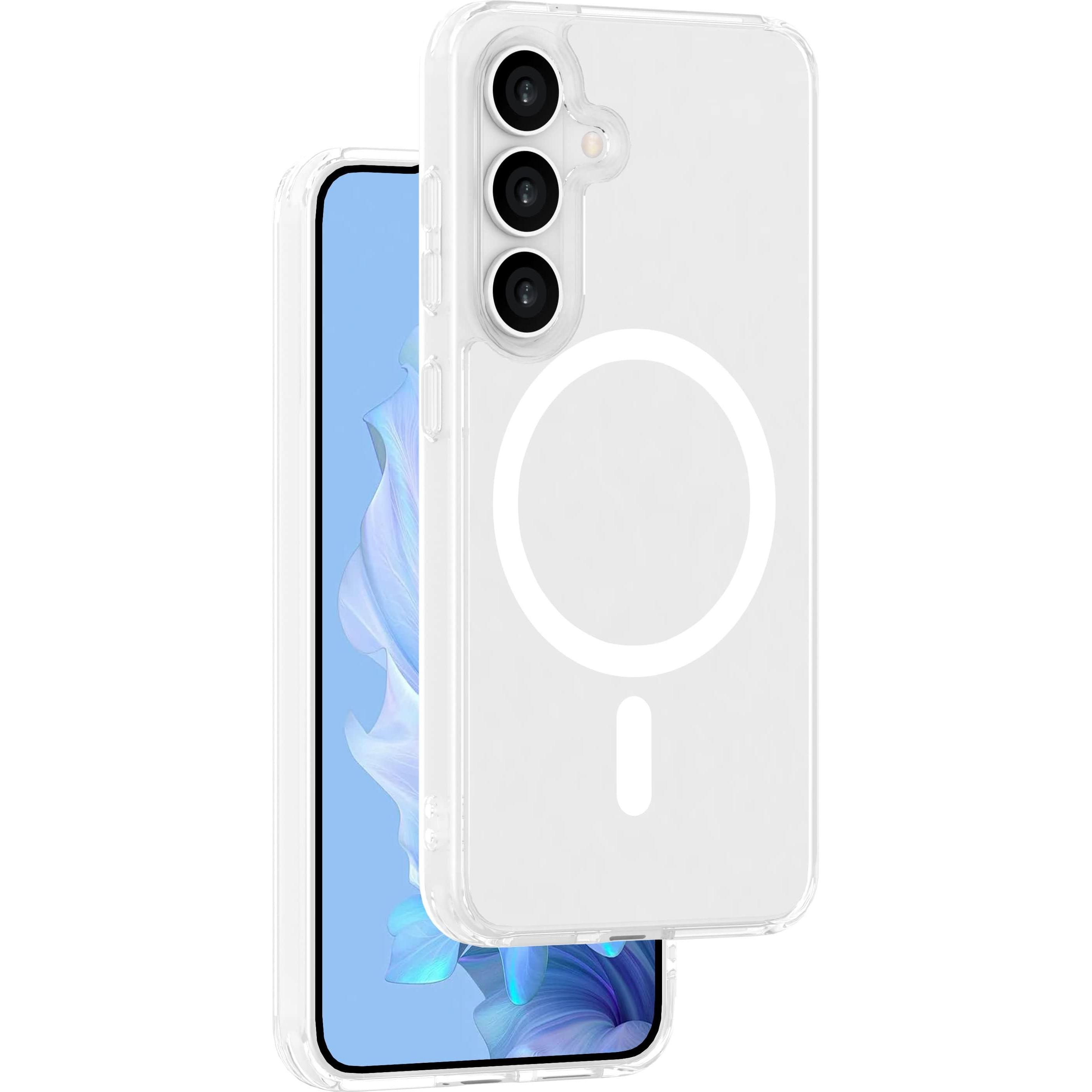 ER Case Cover ER Crystal Snap con MagSafe per Samsung Galaxy S25 - trasparente (Samsung Galaxy S25), Cover smartphone, Trasparente