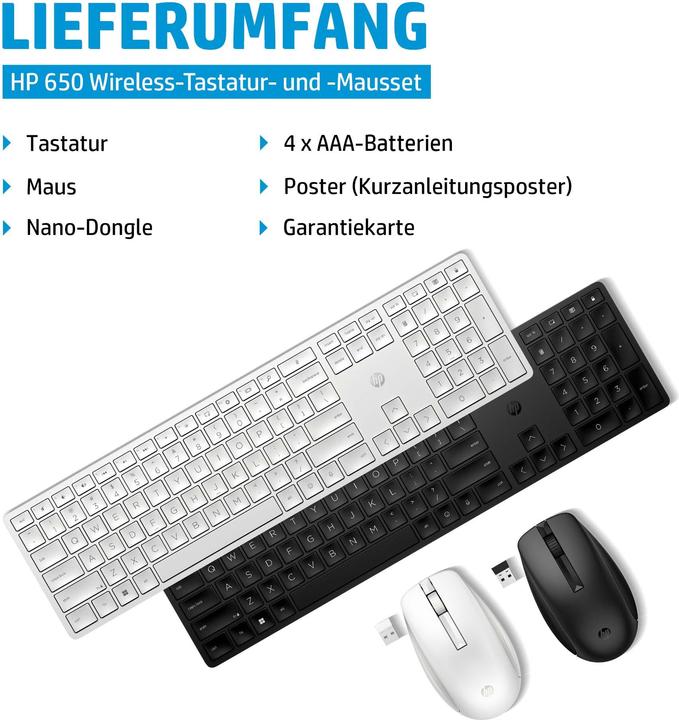 Produktbild HP 650 (DE, Kabellos)