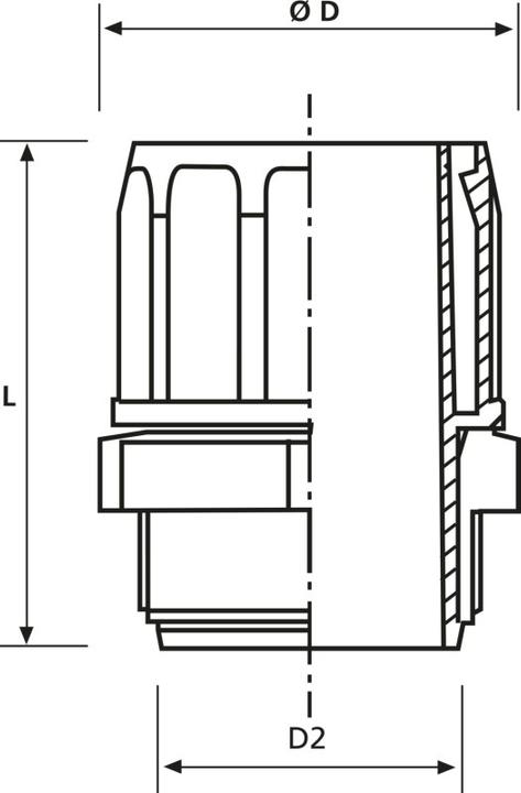 Actual product image HellermannTyton Screw fitting FG27-PG21 (5.20 cm)