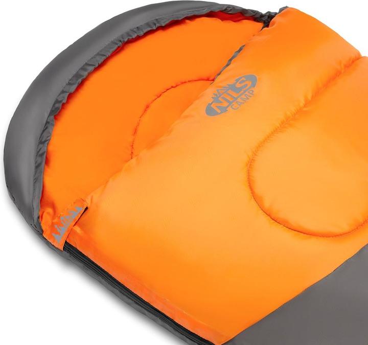 Produktbild Nils Nc2008 Grau-Orange Schlafsack Grösse M. Lager L (215 cm)