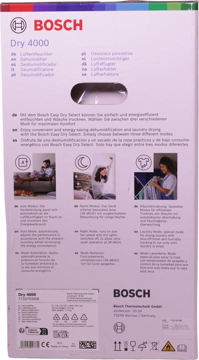 Produktbild Bosch Home Comfort Dry 4000 (33 m², 16 l/24h)