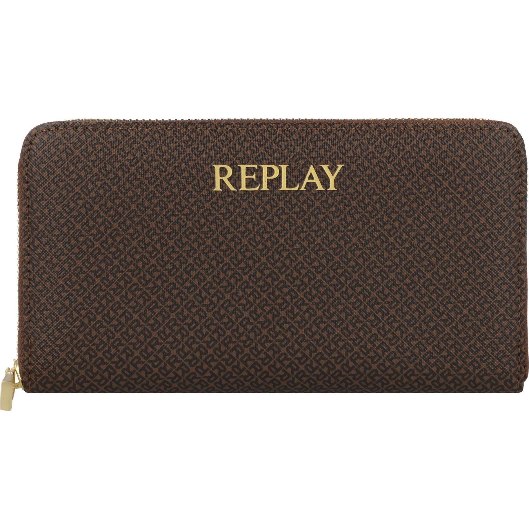 Replay, Damen, Portemonnaie, Geldbörse 19 cm, Braun