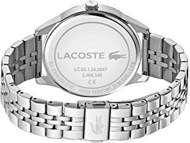 Actual product image Lacoste Analog Quartz Watch with Stainless Steel Band and Gray Dial (Analogue wristwatch, 42 mm)