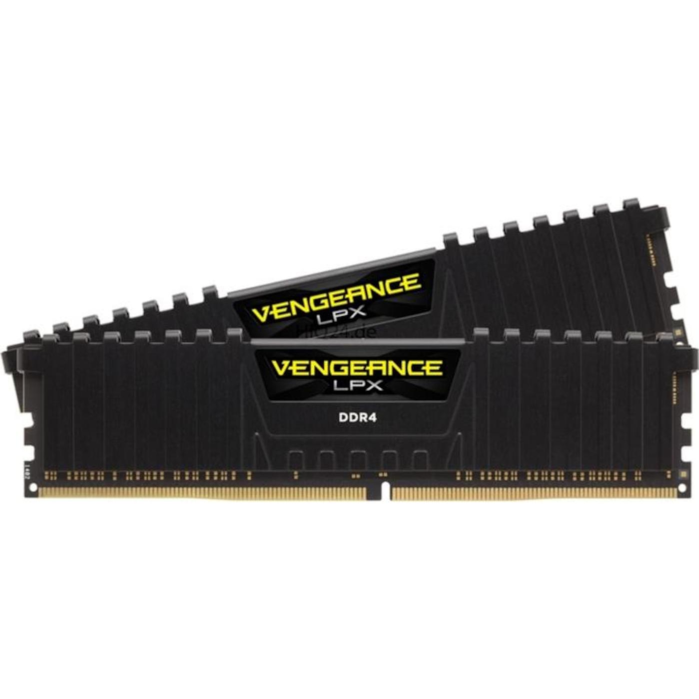 Corsair Vengeance LPX (2 x 8GB, 4600 MHz, DDR4-RAM, DIMM), RAM, Schwarz