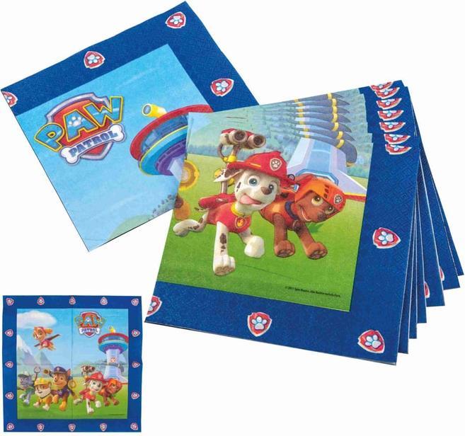 Tib 20 Servietten Paw Patrol 33x33cm 3-lagig (20 x, 33 x 33 cm)
