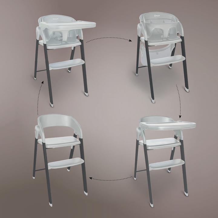 Actual product image BabyGo Levels Highchair grey/anthra (Highchair)