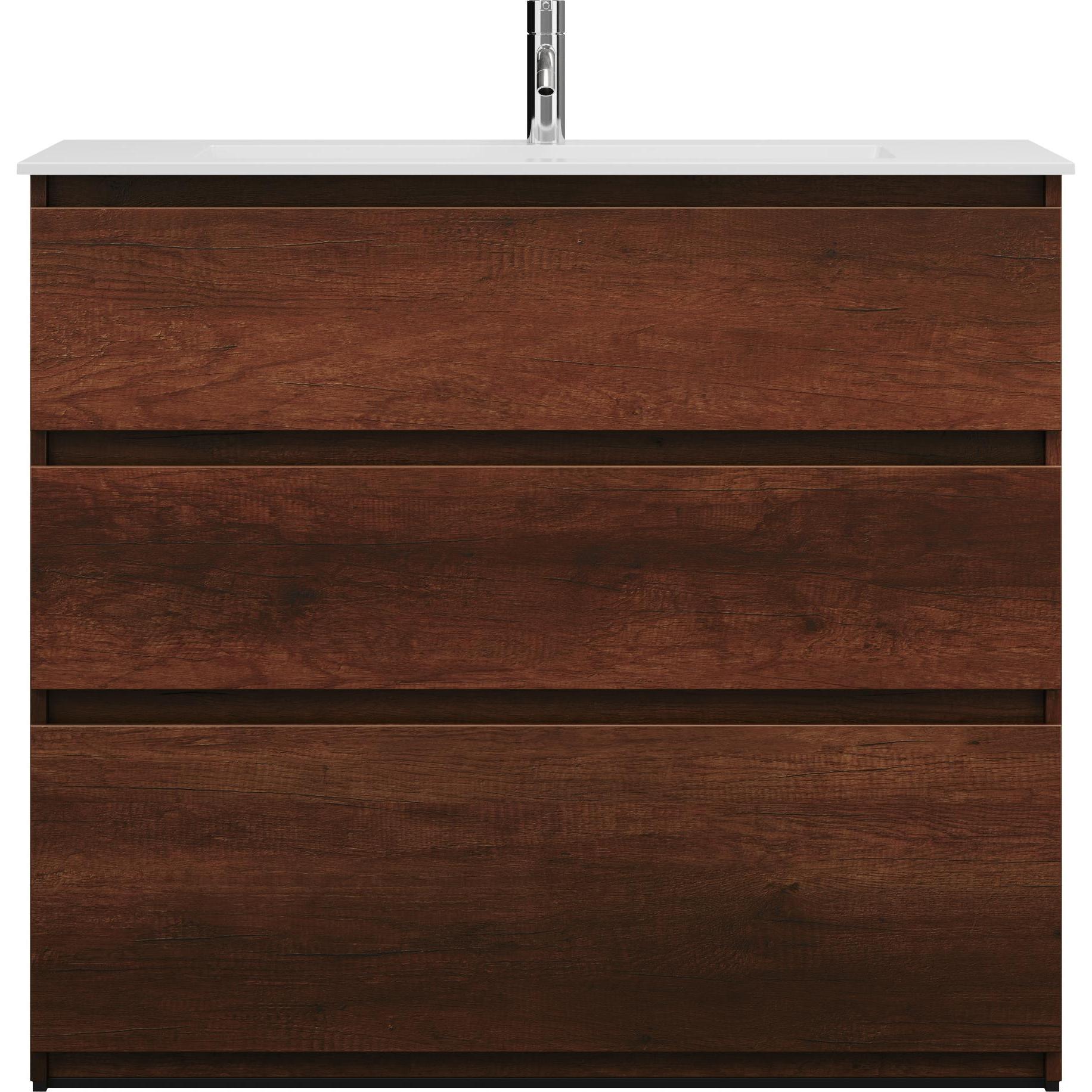 burgbad, Badmöbelset, Lin20 Mineralguss-Waschtisch Farbe Weiss Matt inklusive Waschtischunterschrank Tiefe 415mm 3