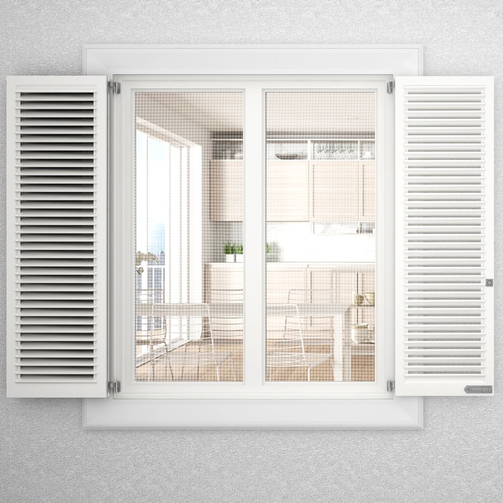 Produktbild Intirilife Fliegennetz in Grau Breite 120cm (120 x 100 cm)