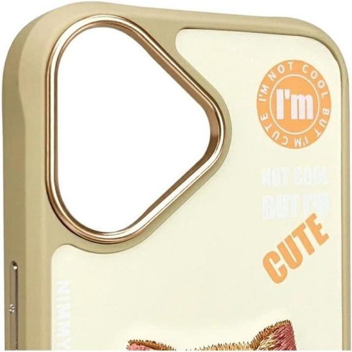 Productafbeelding ASUS Nimmy hoesje iPhone 16 6.1" kaki Cool&Cute 2.0 Cat (Apple iPhone 16)