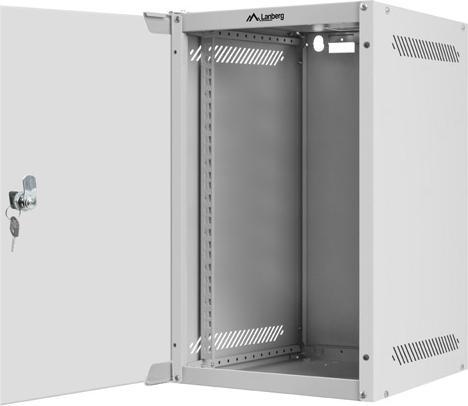 Actual product image Lanberg WF10-2309-10S enclosure (9U, 462 mm 280 mm 310 mm, hanging, glass, 10 ", gray color) (9 RU, 10 inch rack)