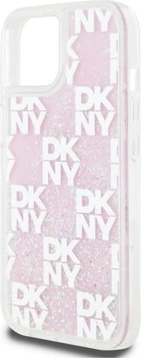 Actual product image DKNY DKHCP15SLCPEPP iPhone 15 / 14 / 13 6.1" różowy/pink hardcase Liquid Glitter Multilogo (Apple iPhone 13, Apple iPhone 14, Apple iPhone 15)
