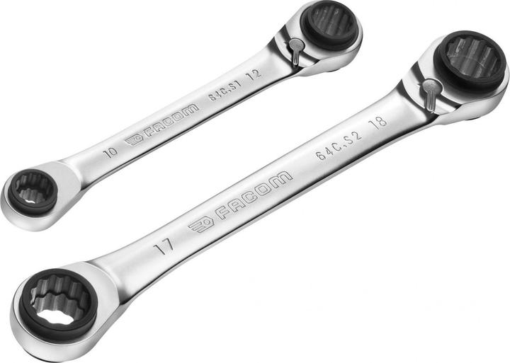 Actual product image Facom Quatro Ratcheting Spanner Set, 2 Piece