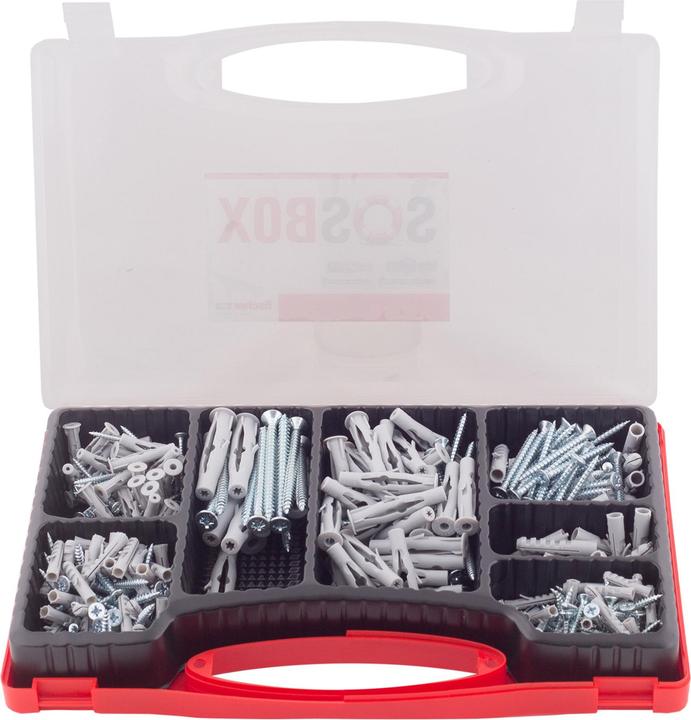 Produktbild Fischer SOSBOX Dübel S/FU+Schrauben (180 Stk.)