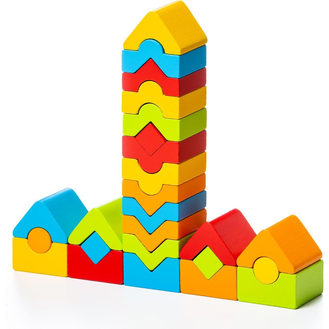 Cubika Holzstapeltürme Block Set