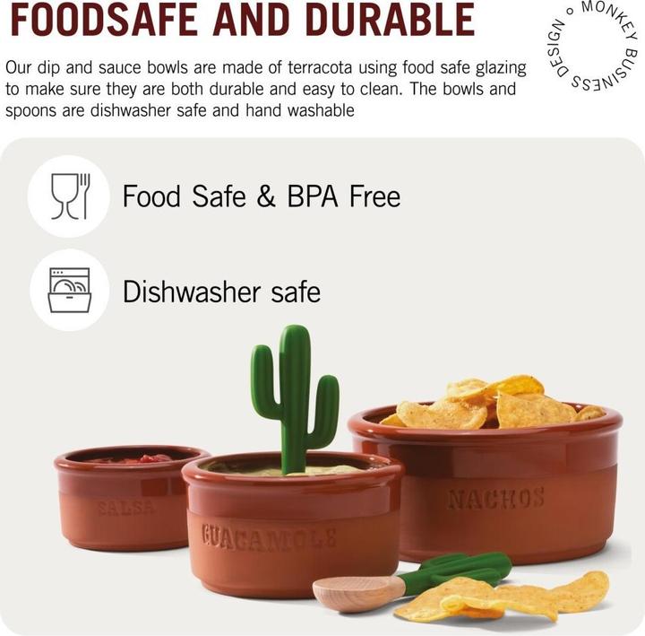 Actual product image Monkey Business Bowlero Mexican dip set (MB6922)