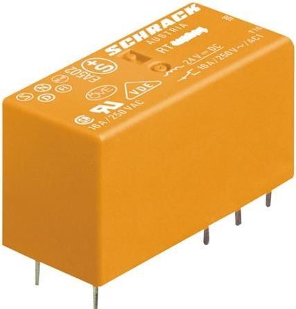 Actual product image Schrack Power - Print relay 2 changeover contacts 8 A 24 V DC Series RT 5mm