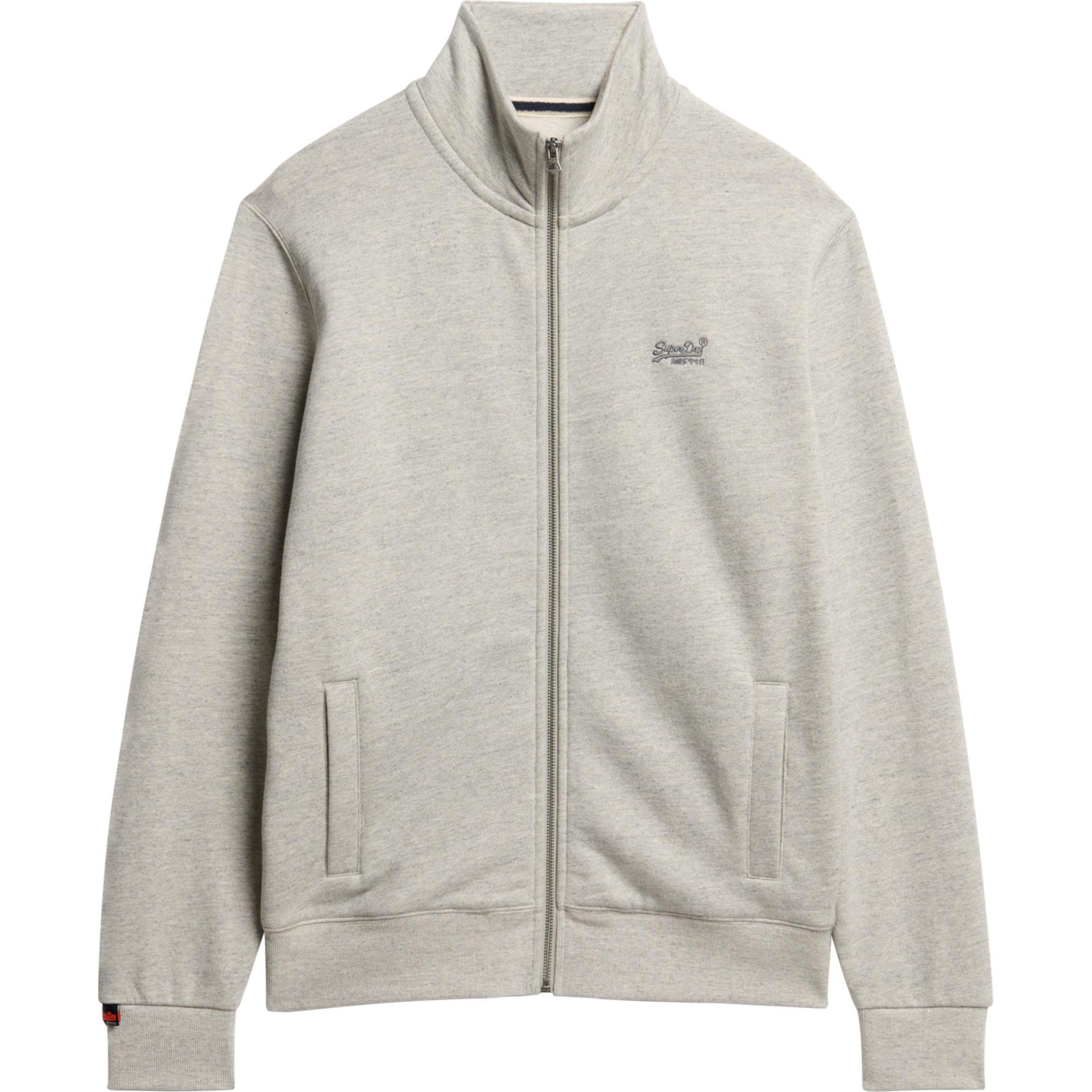 Superdry, Herren, Pullover, Sweatjacke Casual Figurbetont Essential Logo Track Top, Grau, (3XL)