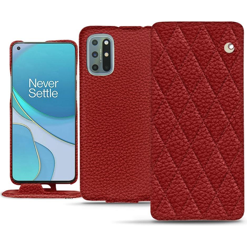 Noreve Lederschutzhülle vertikal (OnePlus 8T), Smartphone Hülle, Rot