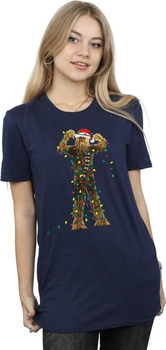 Immagine prodotto Star Wars Chewbacca Christmas Lights Maglietta Ampia Donna (XXL)