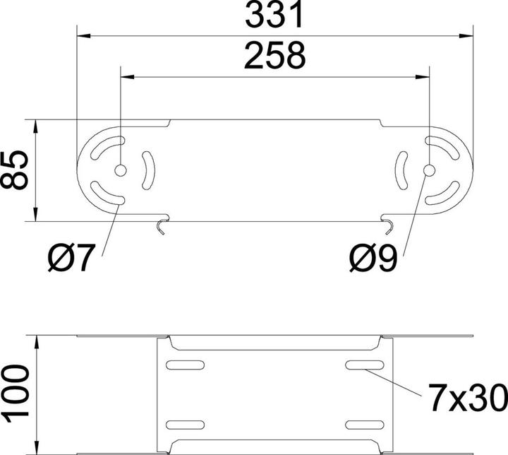 Produktbild OBO Bettermann OBO RGBEV 810 FS Gelenkbogenelement vertikal 85x100 St FS (10 cm)