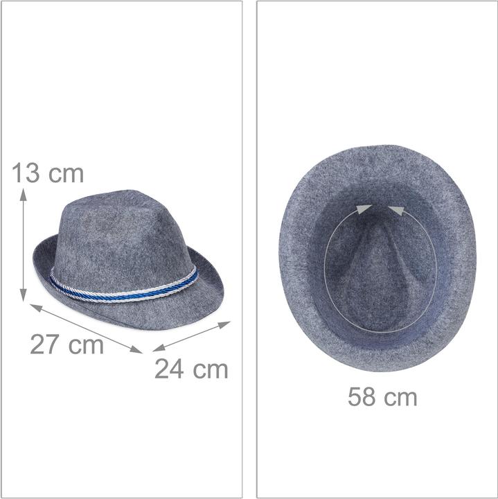 Produktbild Relaxdays Trachtenhut Set