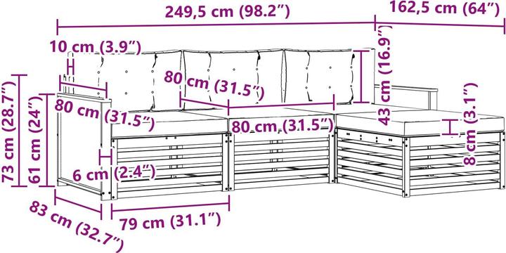 Produktbild vidaXL Outdoor-Sofa