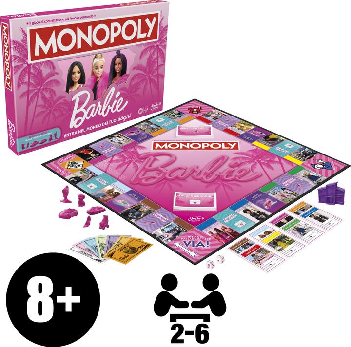 Actual product image Hasbro Gaming Monopoly Barbie Edition (Italian)