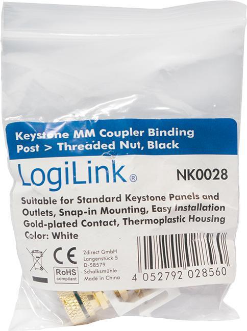 Actual product image LogiLink Keystone connector pole terminal threaded socket black