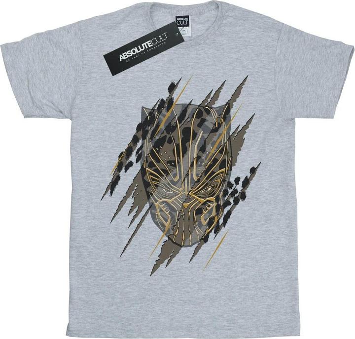 Produktbild Jungen Black Panther Gold Head TShirt (140, 146)